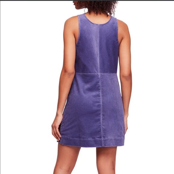 NWT Free People Blue Corduroy Dress with Pockets. - Picture 2 of 7
